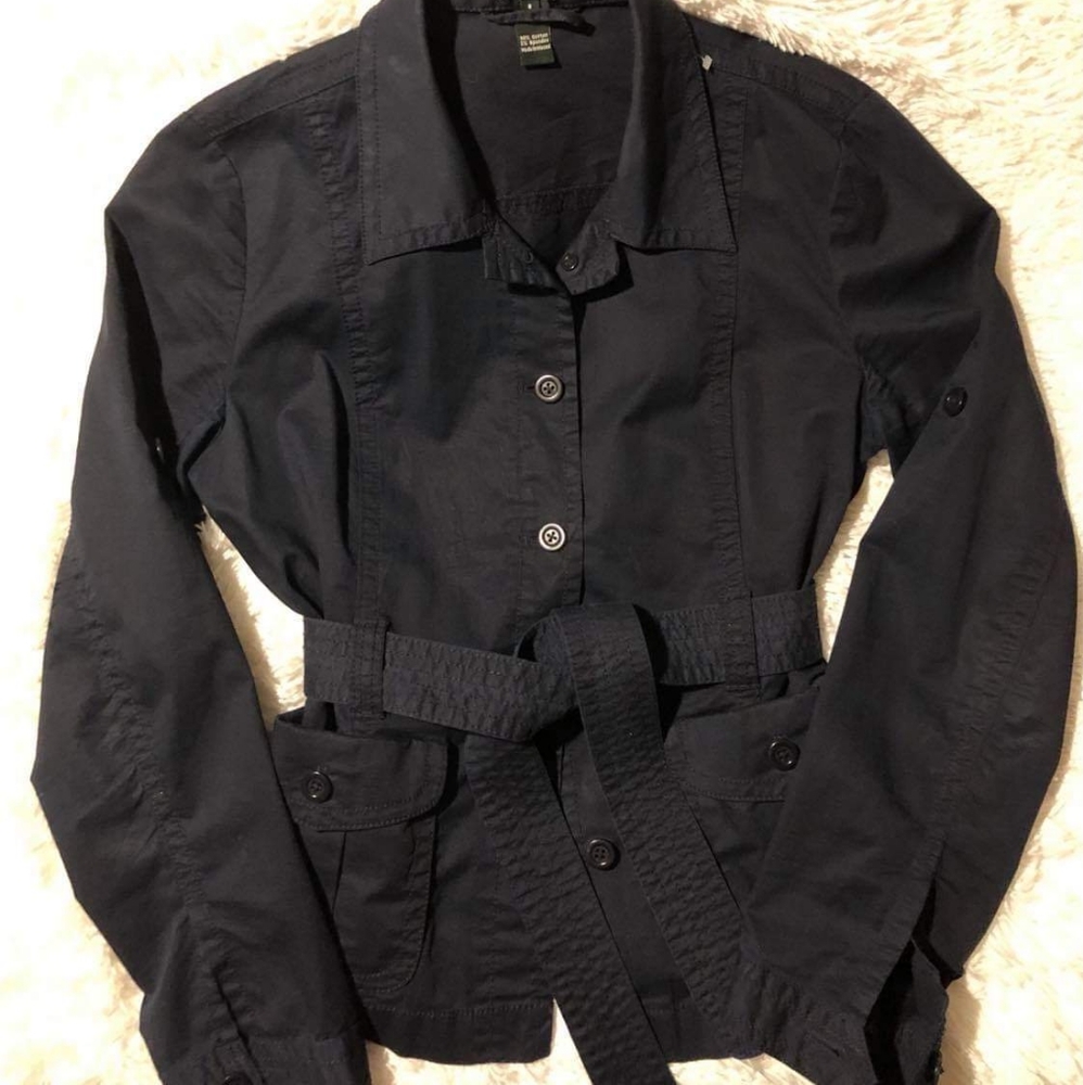 J. Crew Small Woman's Belted Black Jacket